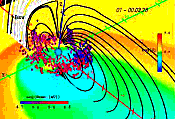 frame from trapped particle model animation
